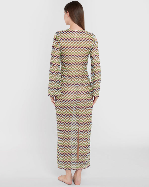 Isla & Evie Crochet Maxi Coverup Multicolor / S