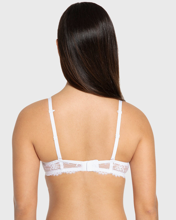 Isla & Evie Bright White Double Push Up Plunge Bra