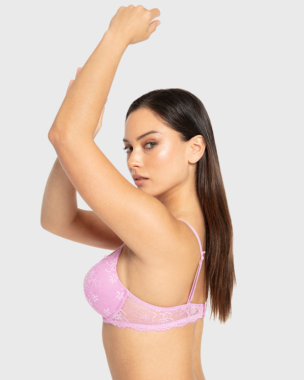 Isla & Evie Phalaenopsis Double Push Up Plunge Bra