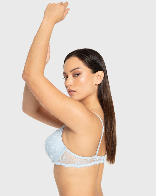 Isla & Evie Skyway Double Push Up Plunge Bra
