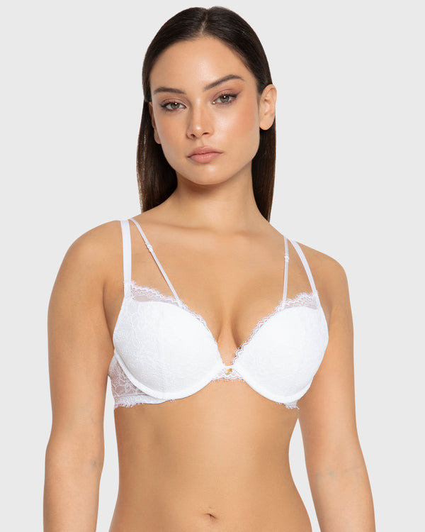 Isla & Evie Bright White Gel Padded Plunge Bra