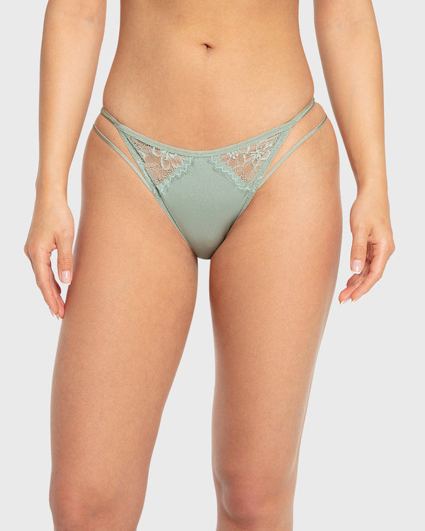 Isla & Evie Iceberg Green Lace Cheeky
