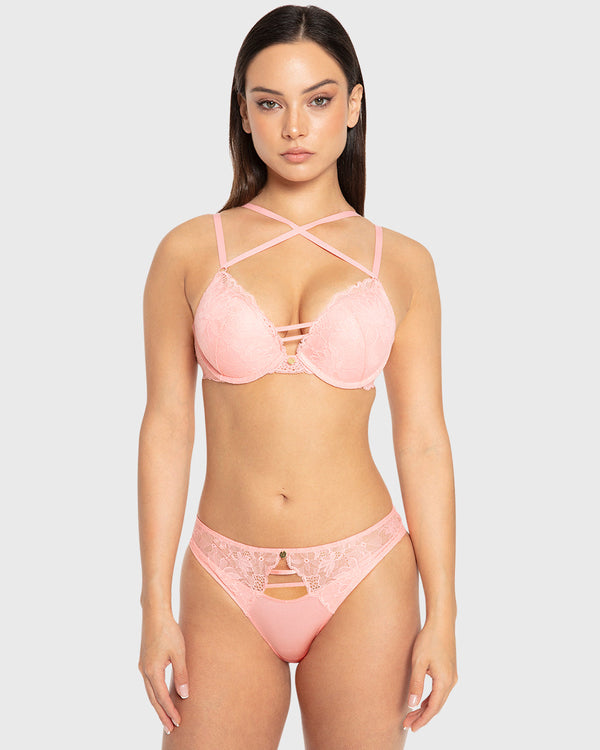 Isla & Evie Murex Shell Double Push Up Plunge Bra