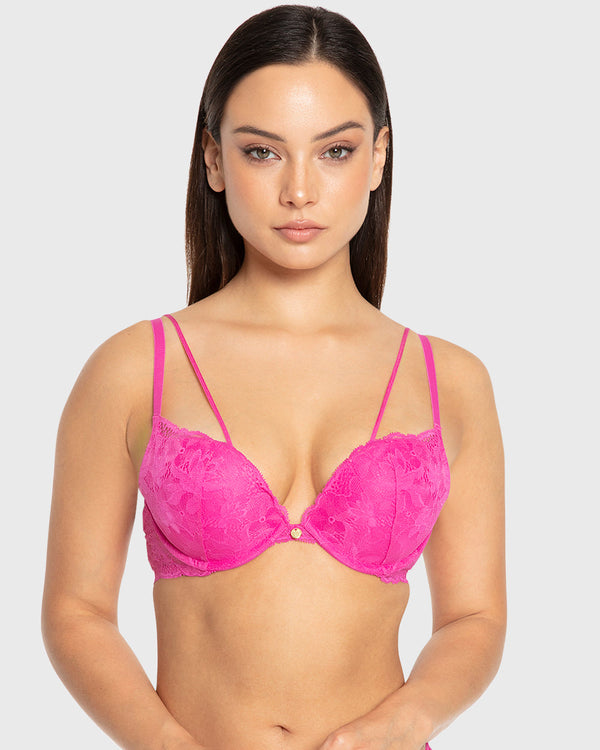 Isla & Evie Rose Violet Gel Padded Plunge Bra