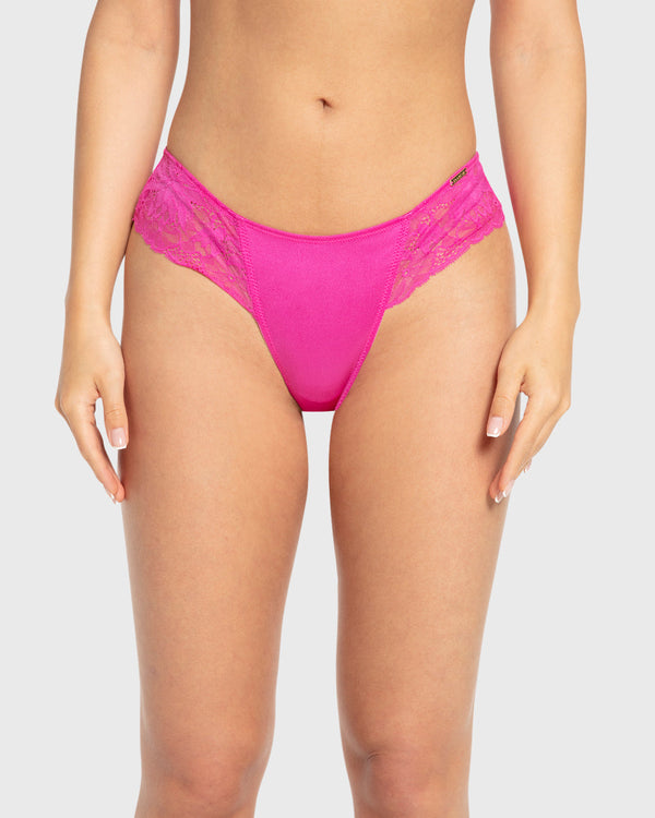 Isla & Evie Rose Violet Lace Thong
