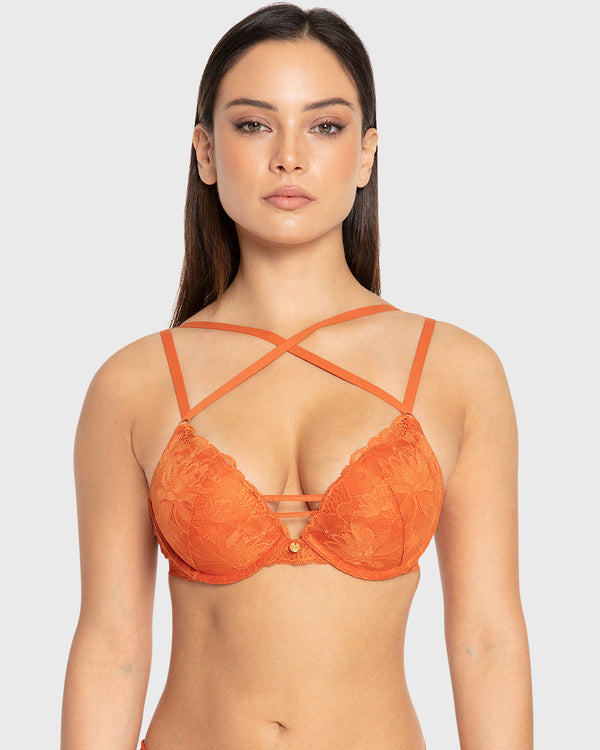 Isla & Evie Spice Route Double Push-Up Plunge Bra