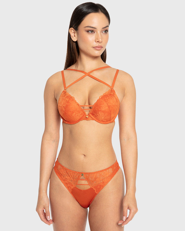 Isla & Evie Spice Route Double Push-Up Plunge Bra