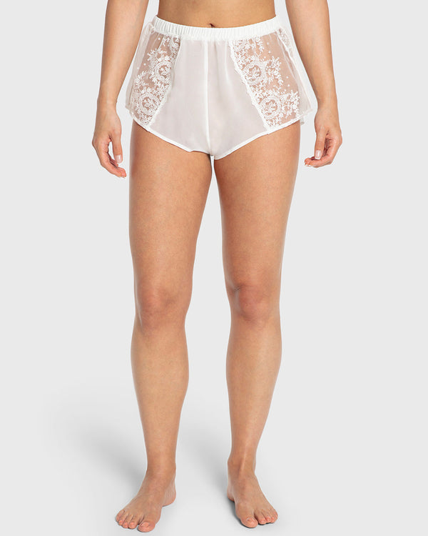 Isla & Evie Bright White Chiffon Cami Pajama Set