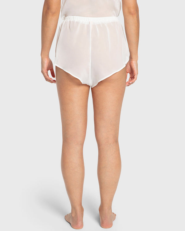 Isla & Evie Bright White Chiffon Cami Pajama Set