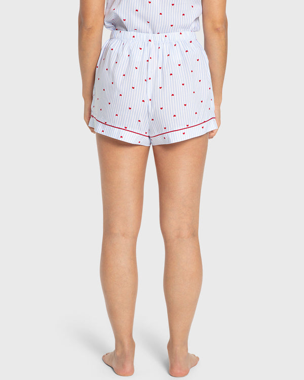 Isla & Evie Blue Heart Print Viscose Cami Pajama Set