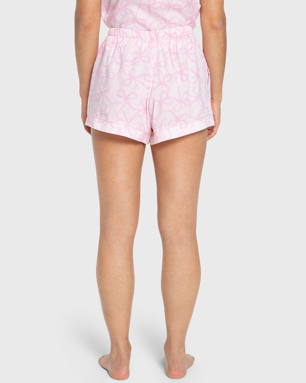 Isla & Evie Pink Bows Cami Pajama Set Light Pink / S