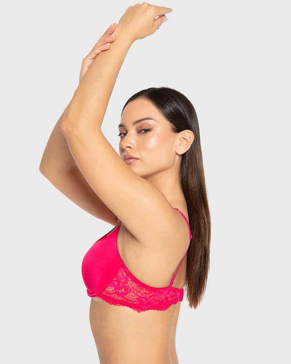 Isla & Evie Bright Rose Lightly Lined Full Coverage Bra Bright Rose / 34B
