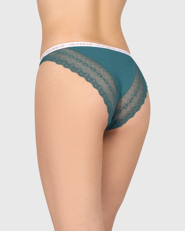 Isla & Evie Sexy Cheeky Panty Dark Blue / L