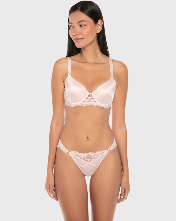 La Senza Isla And Evie Sexy Fashion Lightly Lined Full Coverage Bra Rose Quartz Rose Quartz / 34B