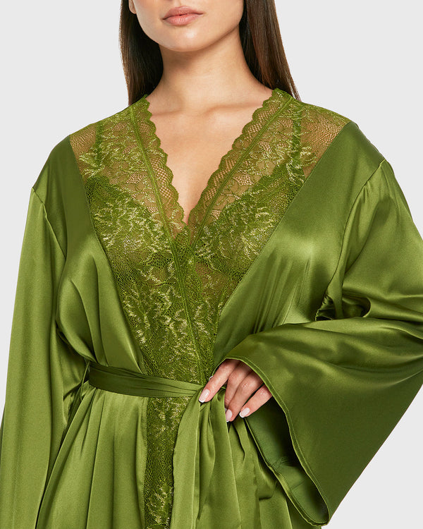 Isla & Evie Cardamom Seed Chiffon Robe Cardamom Seed / S