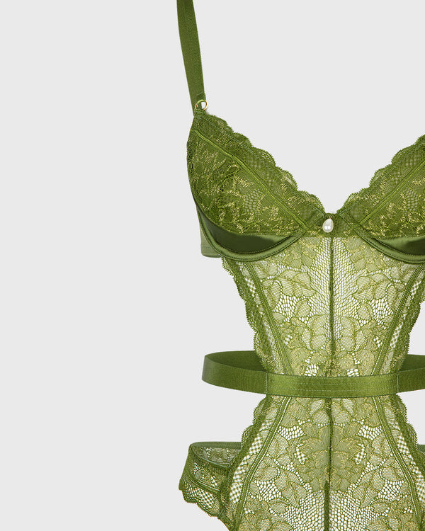 Isla & Evie Cardamom Seed Lace Bodysuit