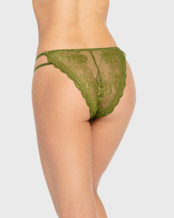 Isla & Evie Cardamom Seed Lace Bikini Panty Cardamom Seed / S