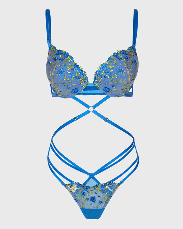 Isla & Evie Princess Blue Lace Bodysuit