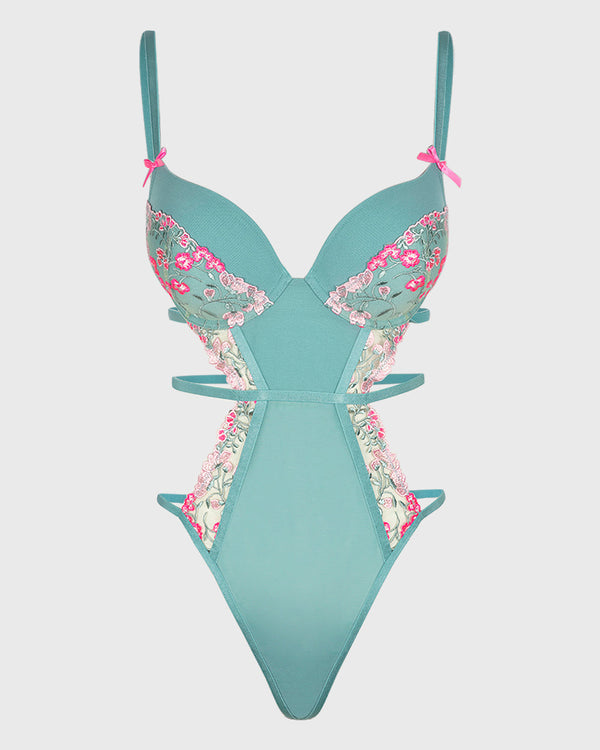La Senza Isla And Evie Sexy Sleep Non Padded Wired Bodysuit Lingerie Reef Waters Reef Waters / S