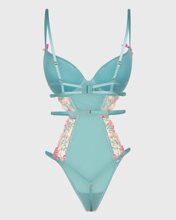 La Senza Isla And Evie Sexy Sleep Non Padded Wired Bodysuit Lingerie Reef Waters Reef Waters / S