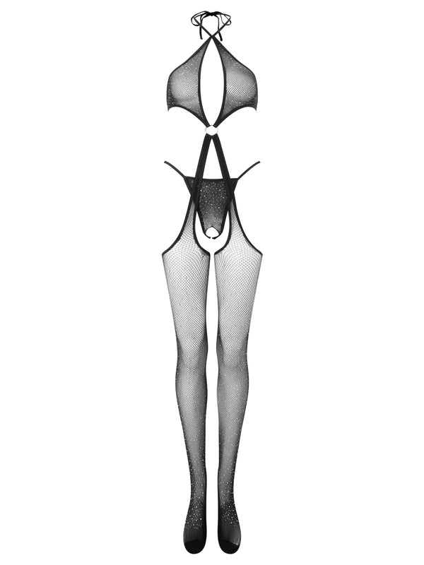 Ann Summers Up All Night Crotchless Bodystocking Set