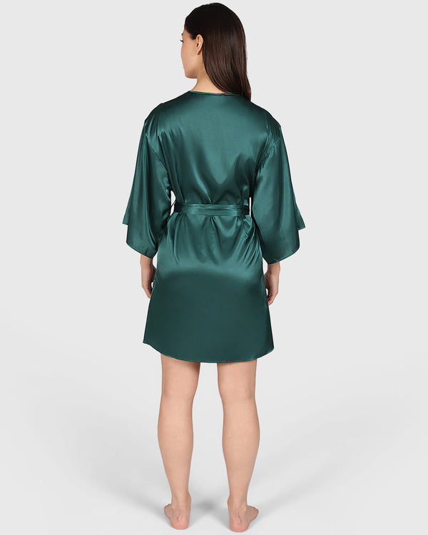 La Senza Sexy Sleep Robe Dark Green / S-M