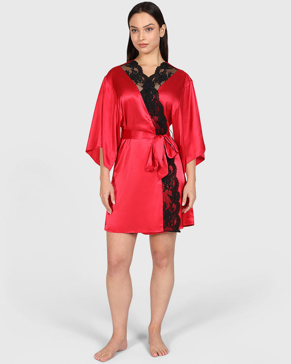 La Senza Sexy Sleep Robe Red / S-M