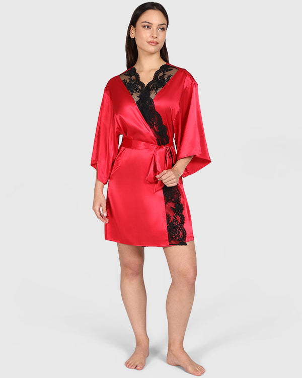 La Senza Sexy Sleep Robe Red / S-M