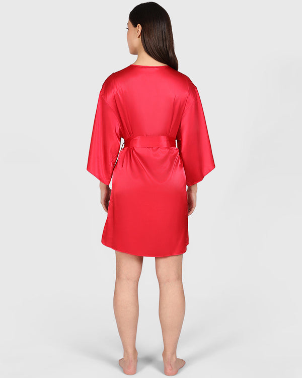 La Senza Sexy Sleep Robe Red / S-M