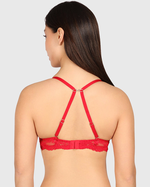 La Senza Obvious Hello Sugar Plunge Bra Red / 34B