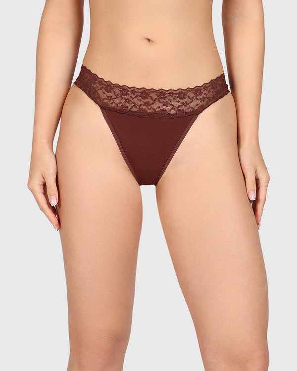 La Senza Trend Remix Thong Panty Brown / M