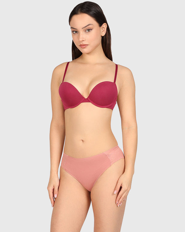 La Senza Trend Remix Plunge Bra Dark Pink / 34B