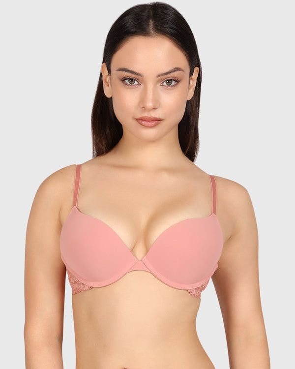 La Senza Obvious Obsession Plunge Bra Light Pink / 34B