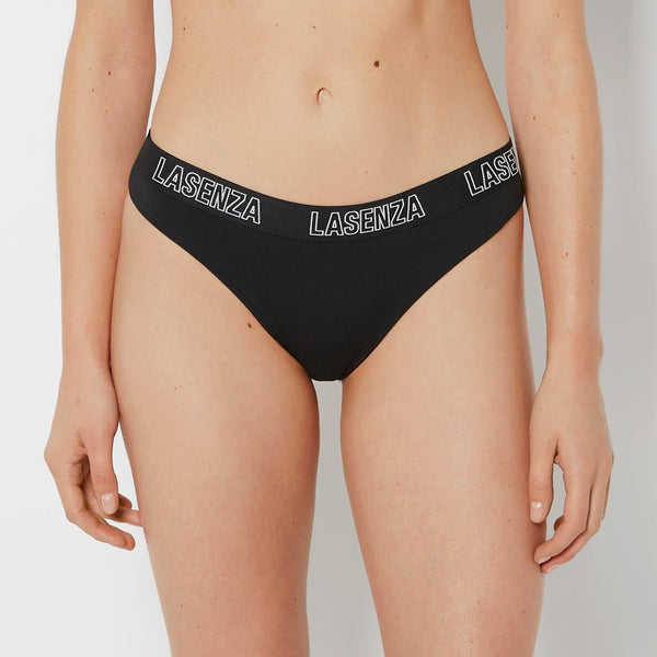 Thong With Logo in Tuxedo