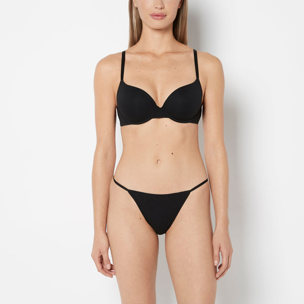 Smooth Lightly Lined Demi Bra in Tuxedo