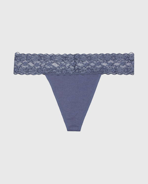 La Senza Thong Panty With Lace Trim