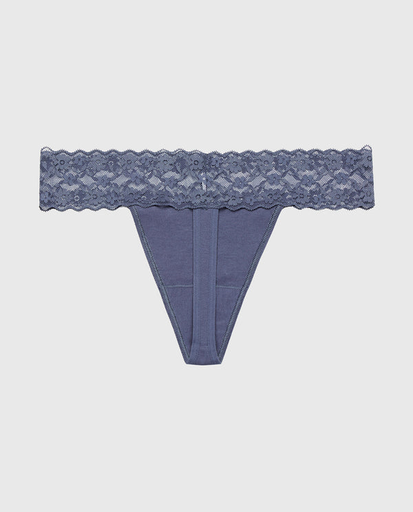 La Senza Thong Panty With Lace Trim