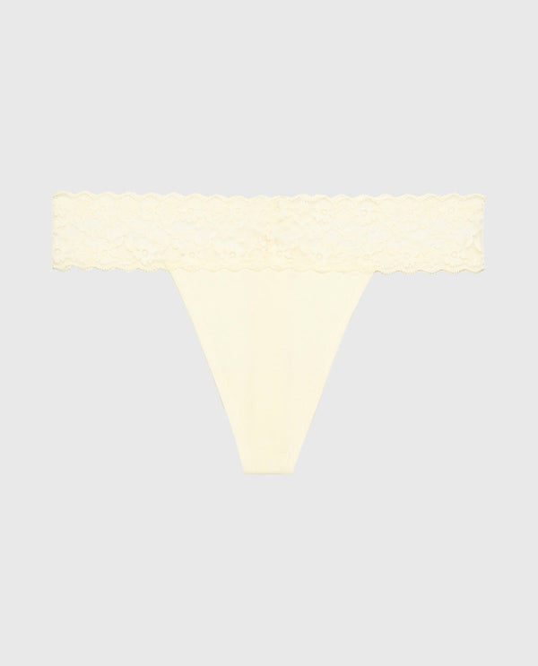 La Senza Thong Panty With Lace Trim