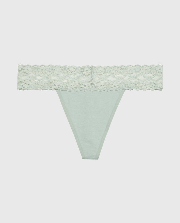 La Senza Thong Panty With Lace Trim