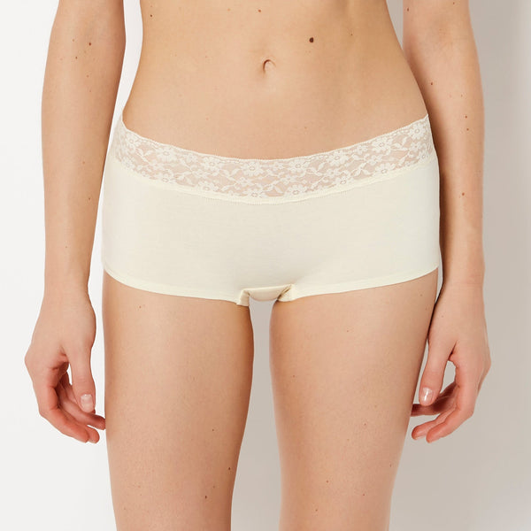La Senza Boyshort Panty With Lace Trim