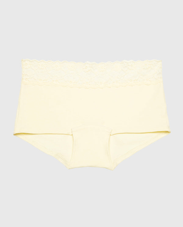 La Senza Boyshort Panty With Lace Trim