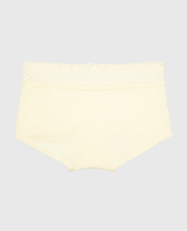 La Senza Boyshort Panty With Lace Trim