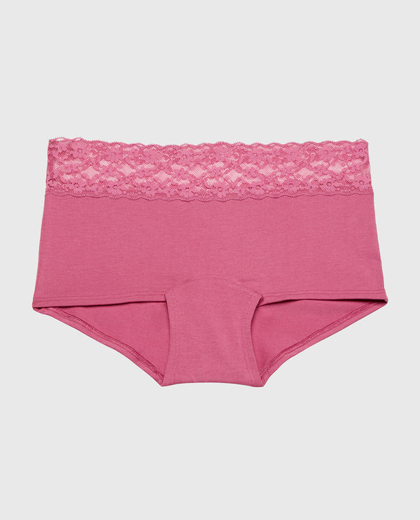 La Senza Boyshort Panty With Lace Trim
