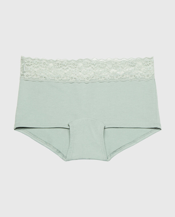 La Senza Boyshort Panty With Lace Trim