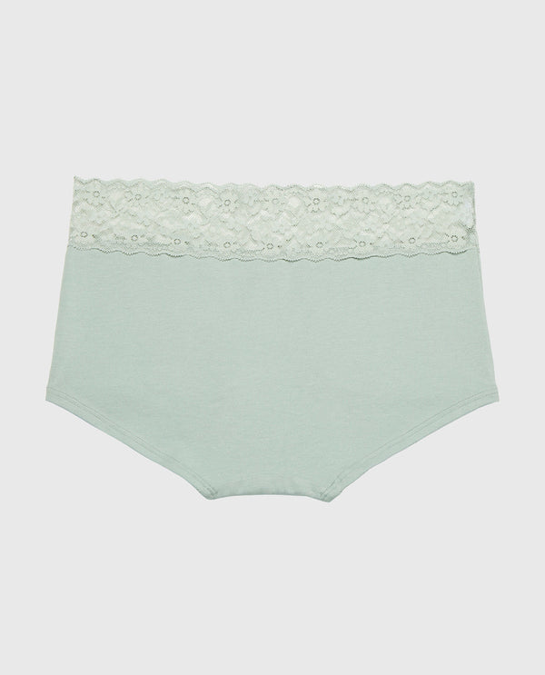 La Senza Boyshort Panty With Lace Trim