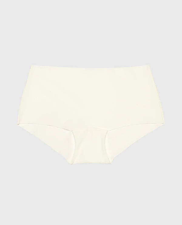 La Senza No Show Boyshort Panties In Ivory Microfabric