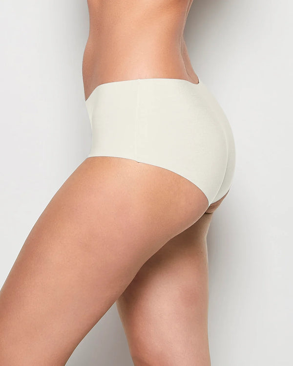 La Senza No Show Boyshort Panties In Ivory Microfabric
