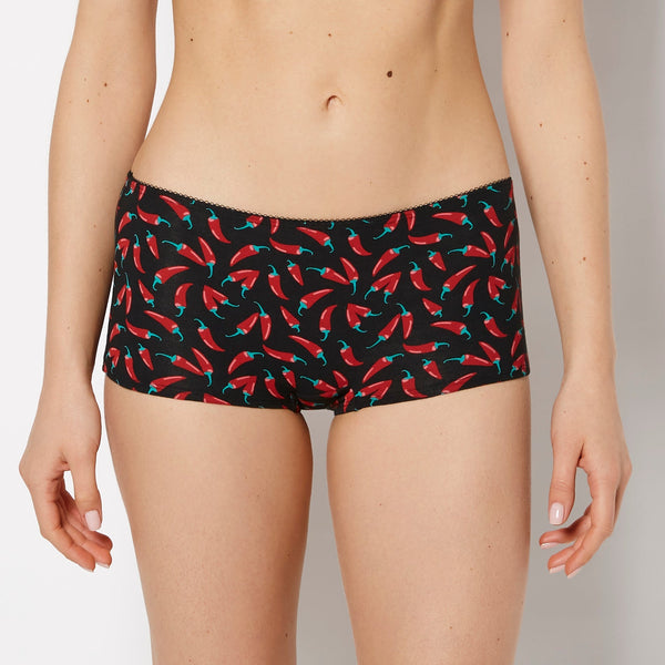La Senza Boyshort Cotton Panty and Picot Trim