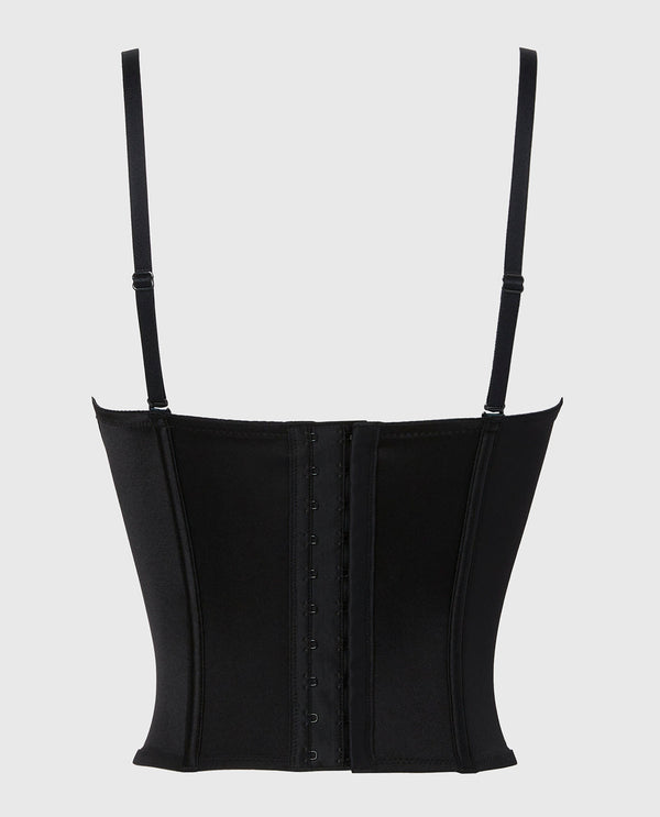 La Senza Lightly Lined Microfiber Bustier with Ribbon Detailing