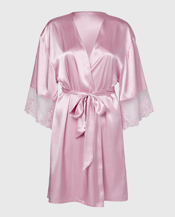 La Senza Designer Collection Kimono with Be Mine Embroidery